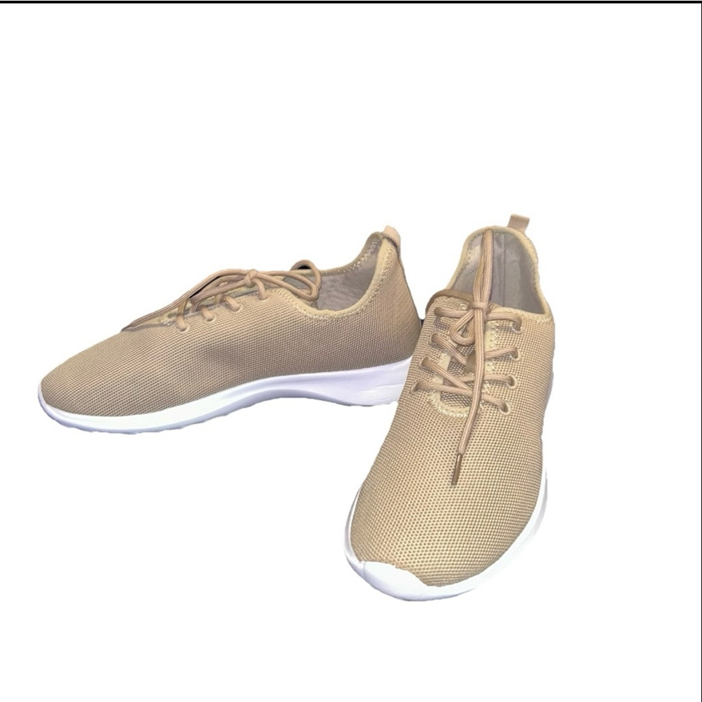 Men’s Alpine Swiss Sneakers Size 10M 12W Tan and White